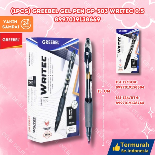 [8997019138669] (1PCS) GREEBEL GEL PEN GP-503 WRITEC 0.5 BX144 BX12