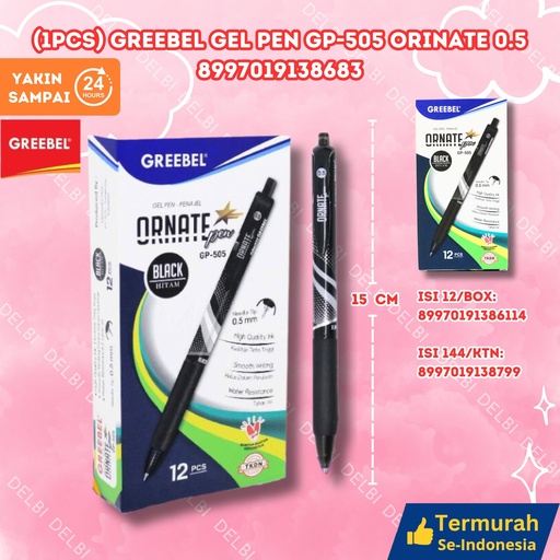 [8997019138683] (1PCS) GREEBEL GEL PEN GP-505 ORINATE 0.5 BX144 BX12