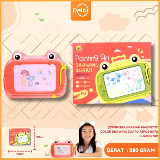 [SLR3552732] (23188-20A) MAINAN MAGNETIC COLOR DRAWING BOARD 72PCS BX72