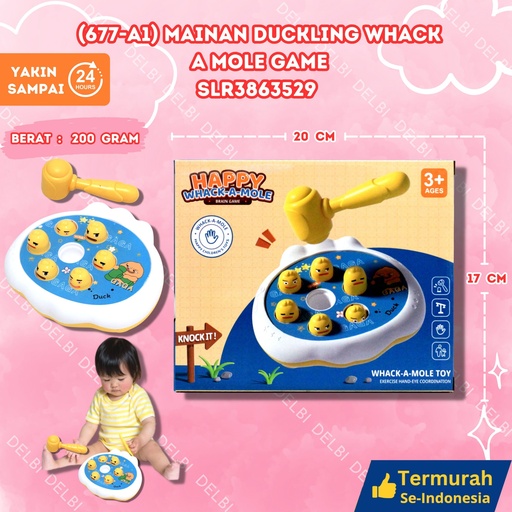 [SLR3863529] (677-A1) MAINAN DUCKLING WHACK A MOLE GAME 96PCS DUCK PUKUL-PUKUL PALU BX96