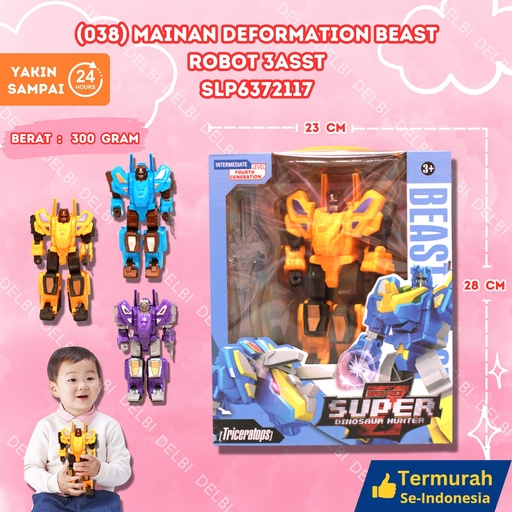[SLP6372117] (038) MAINAN DEFORMATION BEAST ROBOT 3ASST 72PCS BX72