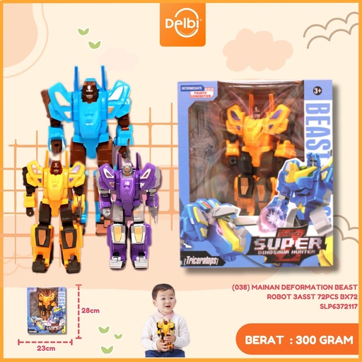 [SLP6372117] (038) MAINAN DEFORMATION BEAST ROBOT 3ASST 72PCS BX72