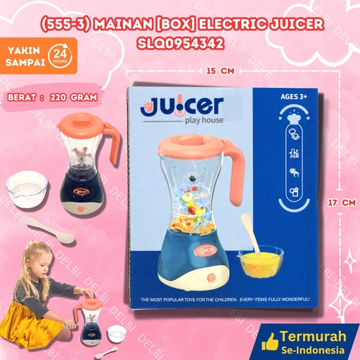 [SLQ0954342] (555-3) MAINAN [BOX] ELECTRIC JUICER LAMPU BLENDER DUS BUAH BX96