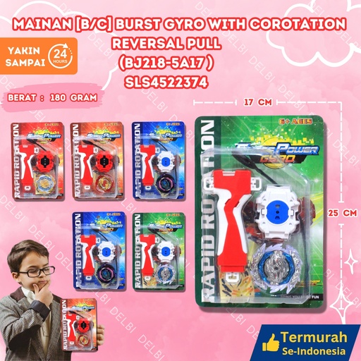 [SLS4522374] (BJ218-5A17 ) MAINAN [B/C] BURST GYRO WITH COROTATION REVERSAL PULL 144PCS BX144