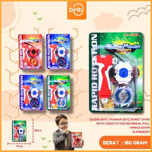 [SLS4522374] (BJ218-5A17 ) MAINAN [B/C] BURST GYRO WITH COROTATION REVERSAL PULL 144PCS BX144