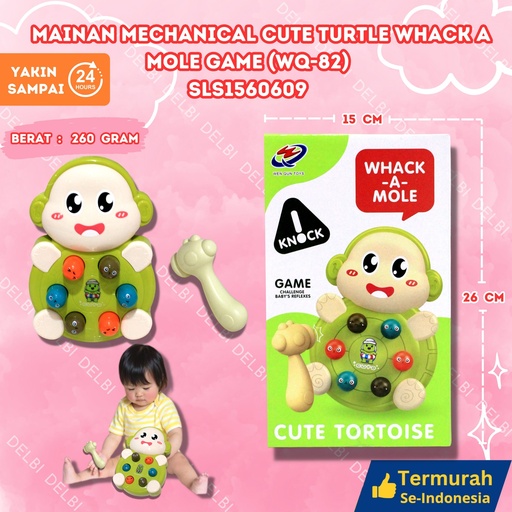 [SLS1560609] (WQ-82) MAINAN MECHANICAL CUTE TURTLE WHACK A MOLE GAME 96PCS BX96