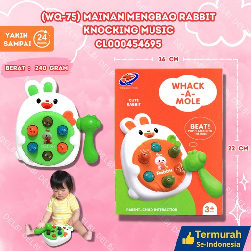 [CL000454695] ( WQ-75) MAINAN MENGBAO RABBIT KNOCKING MUSIC 96PCS BX96