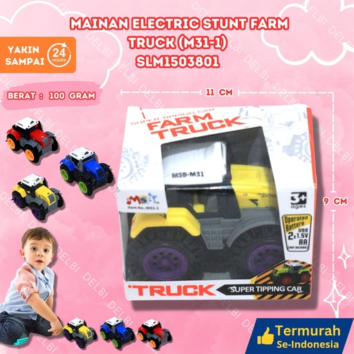[SLM1503801] (M31-1) MAINAN ELECTRIC STUNT FARM TRUCK 240PCS ENGINEERING MOBIL PROYEK KECIL BX240