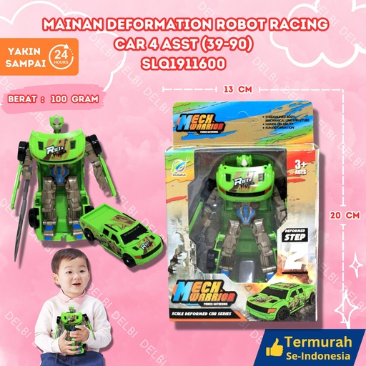 [SLQ1911600] (39-90) MAINAN DEFORMATION ROBOT RACING CAR 4 ASST 144PCS BX144