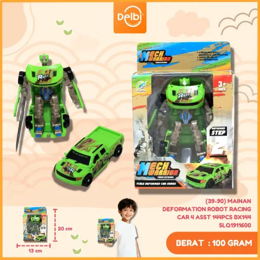 [SLQ1911600] (39-90) MAINAN DEFORMATION ROBOT RACING CAR 4 ASST 144PCS BX144