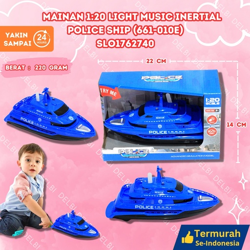 [SLO1762740] (661-010E) MAINAN 120 LIGHT MUSIC INERTIAL POLICE SHIP 96PCS BX96