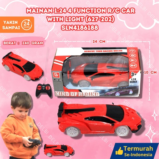 [SLN4186188] (627-202) MAINAN 124 4 FUNCTION R/C CAR WITH LIGHT (3) 72PCS BX72
