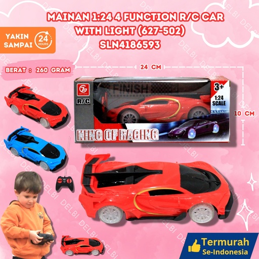 [SLN4186593] (627-502) MAINAN 124 4 FUNCTION R/C CAR WITH LIGHT 72PCS BX72