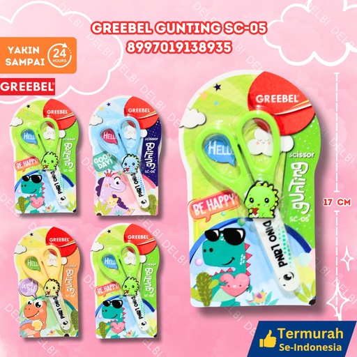 [8997019138935] GREEBEL GUNTING SC-05 MOTIF SEKOLAH GANTUNG PEMOTONG KERTAS KECIL BX432