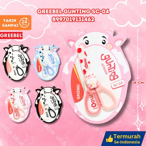 [8997019131462] GREEBEL GUNTING SC-04 MOTIF SEKOLAH GANTUNG PEMOTONG KERTAS KECIL BX432