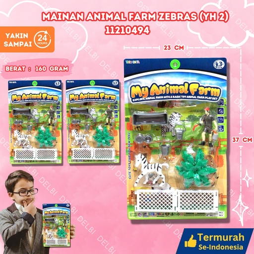 [11210494] (YH 2) MAINAN ANIMAL FARM ZEBRAS 30PCS BX30