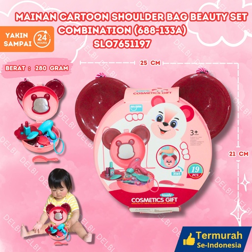 [SLO7651197] (688-133A) MAINAN CARTOON SHOULDER BAG BEAUTY SET COMBINATION 60PCS MAKEUP MAKE UP KECANTIKAN BX60