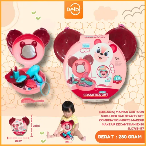 [SLO7651197] (688-133A) MAINAN CARTOON SHOULDER BAG BEAUTY SET COMBINATION 60PCS MAKEUP MAKE UP KECANTIKAN BX60