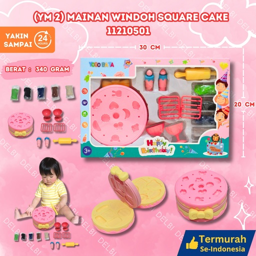 [11210501] (YM 2) MAINAN WINDOH SQUARE CAKE ISI 56PCS (salin) BX56