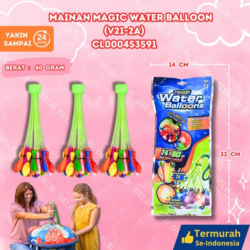 [CL000453591] (V21-2A) MAINAN MAGIC WATER BALLOON 300PCS BIRTHDAY WARNA-WARNI BALON BX300