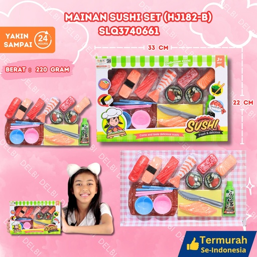 [SLQ3740661] (HJ182-B) MAINAN SUSHI SET 96PCS MEMASAK MAKANAN DUS BX96