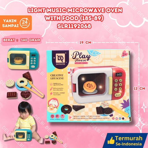 [SLR1192068] (185-89) LIGHT MUSIC MICROWAVE OVEN WITH FOOD 80PCS MEMASAK PEMANGGANG BX80