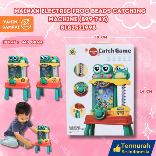 [SLS2521998] (899-74Y) MAINAN ELECTRIC FROG BEADS CATCHING MACHINE 48PCS BESAR BOLA ARENA DUS BX48