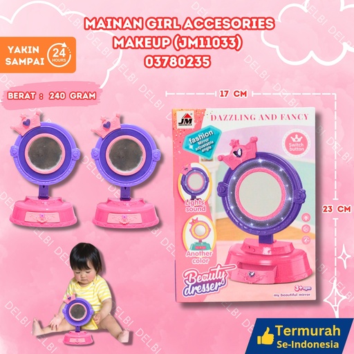 [03780235] (JM11033) MAINAN GIRL ACCESORIES MAKEUP 84PCS KECANTIKAN ANAK PEREMPUAN DRESSING TABLE BX84