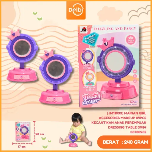 [03780235] (JM11033) MAINAN GIRL ACCESORIES MAKEUP 84PCS KECANTIKAN ANAK PEREMPUAN DRESSING TABLE BX84