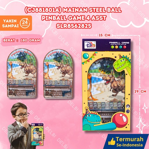 [SLR8562825] (CJ881801A) MAINAN STEEL BALL PINBALL GAME 4 ASST BOLA ARENA BX144