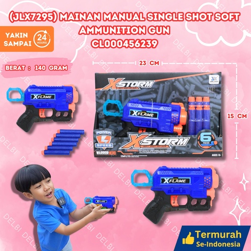 [CL000456239] (JLX7295) MAINAN MANUAL SINGLE SHOT SOFT AMMUNITION GUN
 GUN TEMBAK PELURU BX240