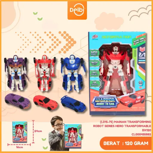 [CL000455882] (L015-75) MAINAN TRANSFORMING ROBOT SERIES HERO TRANSFORMABLE BX120
