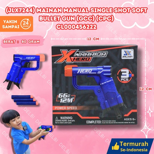 [CL000456222] (JLX7244) MAINAN MANUAL SINGLE SHOT SOFT BULLET GUN (GCC) (CPC) TEMBAK PISTOL PELURU BX360