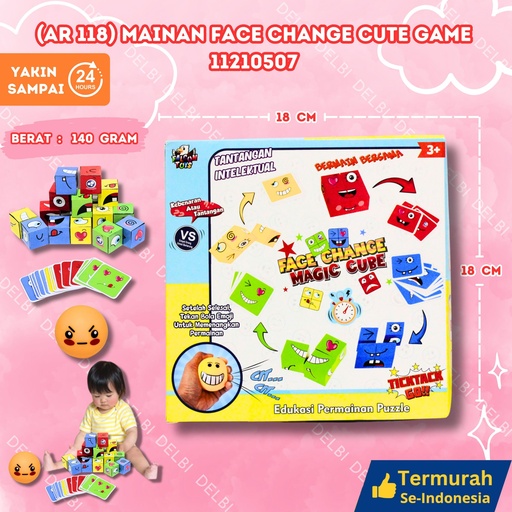 [11210507] (AR 118) MAINAN FACE CHANGE CUTE GAME STRATEGI PENCET EMOTICON BX84