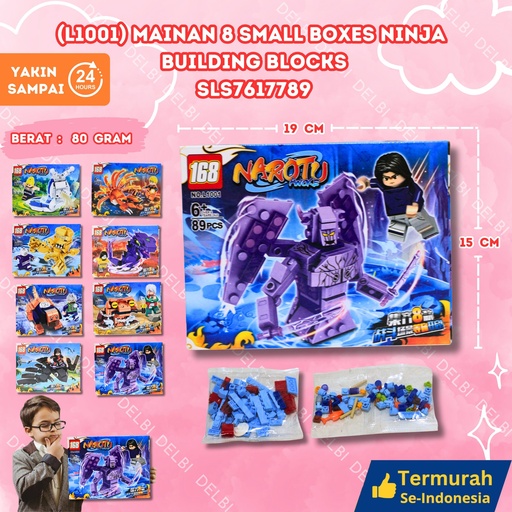 [SLS7617789] (L1001) MAINAN 8 SMALL BOXES NINJA BUILDING BLOCKS 240PCS
 BLOK BX240