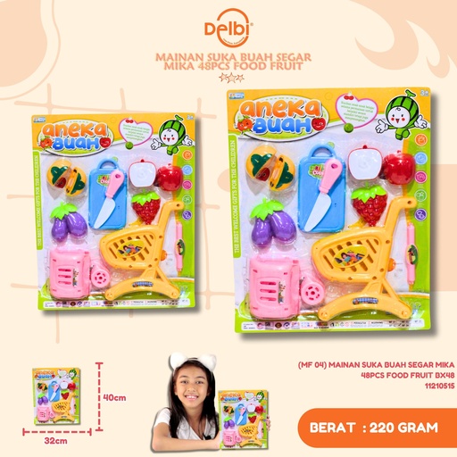 [11210515] (MF 04) MAINAN SUKA BUAH SEGAR MIKA 48PCS FOOD FRUIT BX48