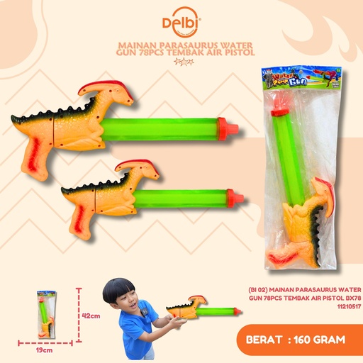[11210517] (BI 02) MAINAN PARASAURUS WATER GUN 78PCS TEMBAK AIR PISTOL BX78