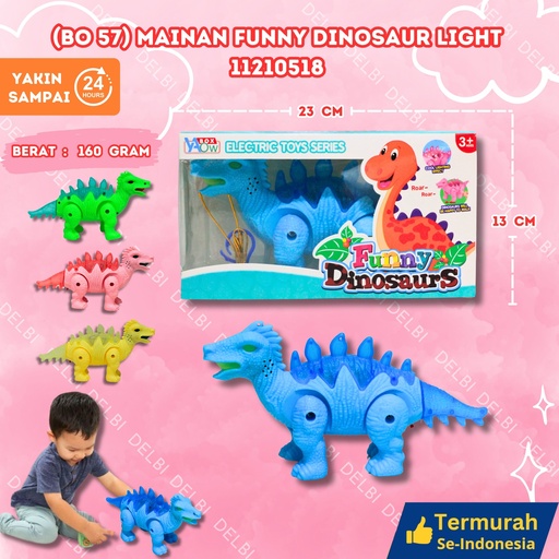 [11210518] (BO 57) MAINAN FUNNY DINOSAUR LIGHT 60PCS DINO DINOSAURUS LAMPU BX60