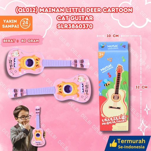 [SLR3860370] (QL012) MAINAN LITTLE DEER CARTOON CAT GUITAR ISI 240PCS ALAT MUSIK GITAR UKULELE BX240