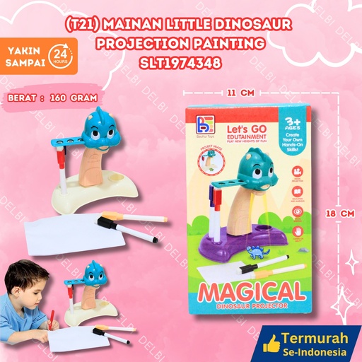 [SLT1974348] (T21) MAINAN LITTLE DINOSAUR PROJECTION PAINTING ISI 144PCS MENGGAMBAR MELUKIS DINOSAURUS MEWARNAI BX144