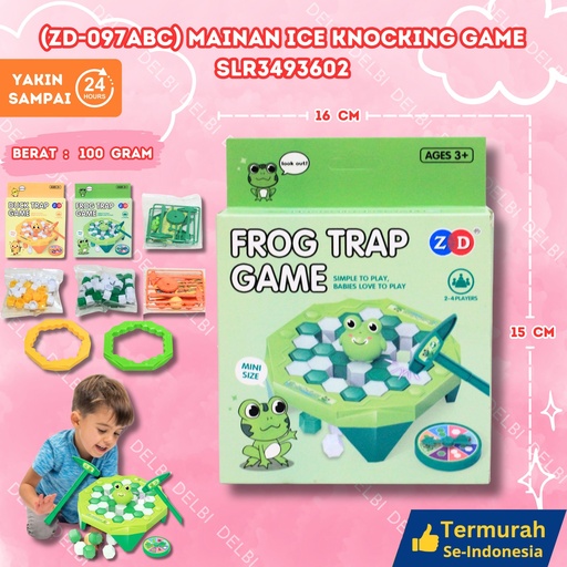 [CL000456970] (ZD-097ABC) MAINAN ICE KNOCKING GAME ISI 168PCS DUCK PENGUIN PUKUL-PUKUL FROG STRATEGI BX168