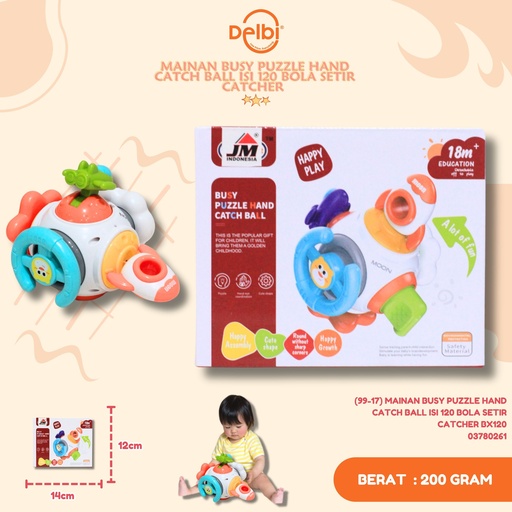 [03780261] (99-17) MAINAN BUSY PUZZLE HAND CATCH BALL ISI 120 BOLA SETIR CATCHER BX120