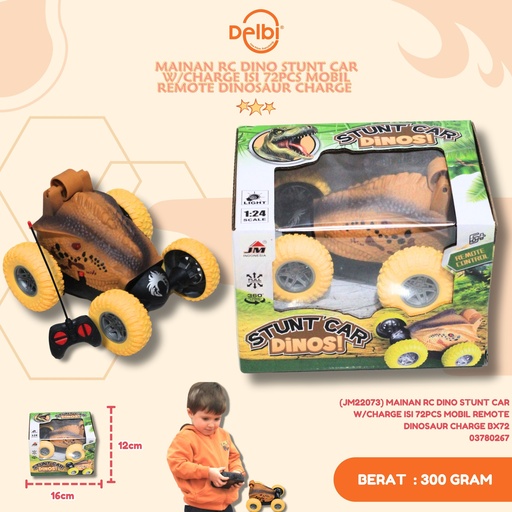 [03780267] (JM22073) MAINAN RC DINO STUNT CAR W/CHARGE ISI 72PCS MOBIL REMOTE DINOSAUR CHARGE BX72