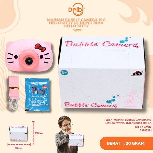 [03780271] (628-1) MAINAN BUBBLE CAMERA PIG HELLOKITTY ISI 120PCS BUSA HELLO KITTY BX120