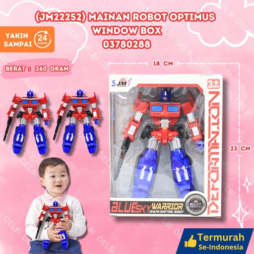 [03780288] (JM22252) MAINAN ROBOT OPTIMUS WINDOW BOX ISI 72PCS TRANSFORMABLE MOBIL BERUBAH BX72