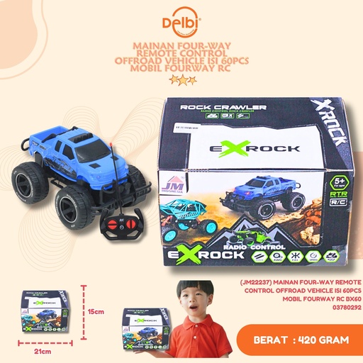 [03780292] (JM22237) MAINAN FOUR-WAY REMOTE CONTROL OFFROAD VEHICLE ISI 60PCS MOBIL FOURWAY RC BX60