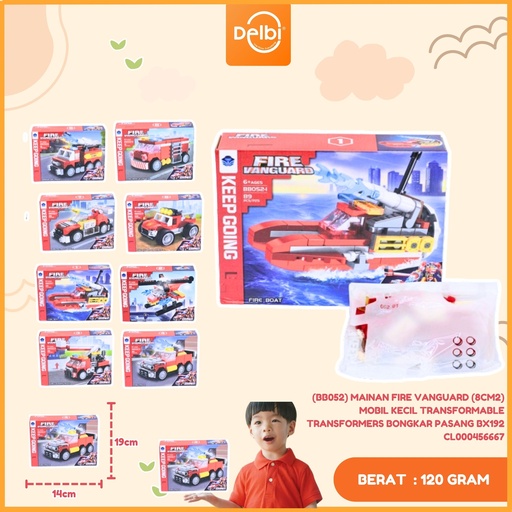 [CL000456667] (BB052) MAINAN FIRE VANGUARD (8CM2) MOBIL KECIL TRANSFORMABLE TRANSFORMERS BONGKAR PASANG BX192