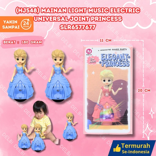 [SLR6577677] (HJ548) MAINAN LIGHT MUSIC ELECTRIC UNIVERSAL JOINT PRINCESS BONEKA FROZEN LAMPU MUSIK BX96