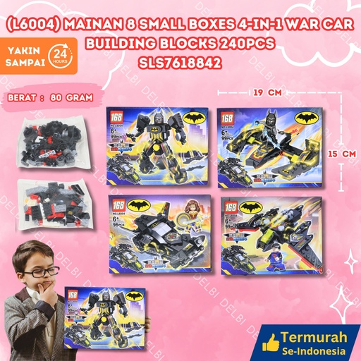 [SLS7618842] (L6004) MAINAN 8 SMALL BOXES 4-IN-1 WAR CAR BUILDING BLOCKS 240PCS LEGO BRICK BLOCK BX240
