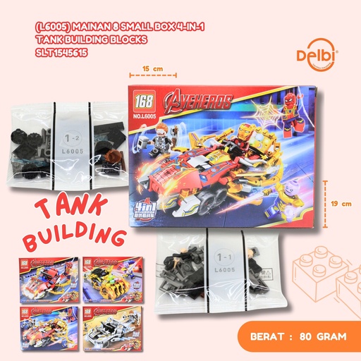 [SLT1545615] (L6005) MAINAN 8 SMALL BOX 4-IN-1 TANK BUILDING BLOCKS 240PCS BRICK BLOCS BLOCK BX240